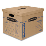 Bankers Box® Smoothmove Classic Moving-storage Boxes, Medium, Half Slotted Container (hsc), 18" X 15" X 14", Brown Kraft-blue, 8-carton freeshipping - TVN Wholesale 