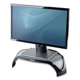 Fellowes® Smart Suites Corner Monitor Riser, For 21" Monitors, 18.5" X 12.5" X 3.88" To 5.13", Black-clear Frost, Supports 40 Lbs freeshipping - TVN Wholesale 