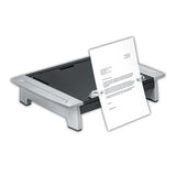 Fellowes® Office Suites Monitor Riser Plus, 19.88" X 14.06" X 4" To 6.5", Black-silver, Supports 80 Lbs freeshipping - TVN Wholesale 