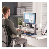 Fellowes® Professional Series Flat Panel Workstation, 25.88" X 11.5" X 2.5" To 4.5", Black-silver, Supports 40 Lbs freeshipping - TVN Wholesale 