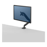 Fellowes® Platinum Series Single Monitor Arm, For 30" Monitors, 360 Deg Rotation, 180 Deg Tilt, 360 Deg Pan, Black, Supports 20 Lb freeshipping - TVN Wholesale 