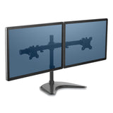 Fellowes® Professional Series Freestanding Dual Horizontal Monitor Arm, For 30" Monitors, 35.75" X 11" X 18.25", Black, Supports 17 Lb freeshipping - TVN Wholesale 
