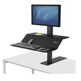 Fellowes® Lotus Ve Sit-stand Workstation, 29" X 28.5" X 27.5" To 42.5", Black freeshipping - TVN Wholesale 