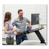 Fellowes® Lotus Rt Sit-stand Workstation, 48" X 30" X 42.2" To 49.2", Black freeshipping - TVN Wholesale 