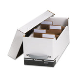 Fellowes® Corrugated Media File, Holds 125 Diskettes-35 Standard Cases, White-black freeshipping - TVN Wholesale 