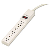Fellowes® Six-outlet Power Strip, 120v, 4 Ft Cord, 1.88 X 10.88 X 1.63, Platinum freeshipping - TVN Wholesale 