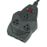Fellowes® Mighty 8 Surge Protector, 8 Outlets, 6 Ft Cord, 1460 Joules, Black freeshipping - TVN Wholesale 