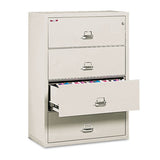 FireKing® Insulated Lateral File, 4 Legal-letter-size File Drawers, Parchment, 31.13" X 22.13" X 52.75", 260 Lb Overall Capacity freeshipping - TVN Wholesale 