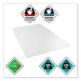 Floortex® Cleartex Megamat Heavy-duty Polycarbonate Mat For Hard Floor-all Carpet, 46 X 53, Clear freeshipping - TVN Wholesale 