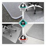 Floortex® Cleartex Megamat Heavy-duty Polycarbonate Mat For Hard Floor-all Carpet, 46 X 60, Clear freeshipping - TVN Wholesale 