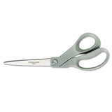 Fiskars® Contoured Performance Scissors, 8" Long, 3.5" Cut Length, Gray Offset Handle freeshipping - TVN Wholesale 