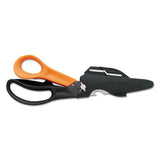 Fiskars® Cuts+more Scissors, 9" Long, 3.5" Cut Length, Black-orange Offset Handle freeshipping - TVN Wholesale 