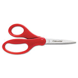 Fiskars® Kids-student Scissors, Pointed Tip, 7" Long, 2.75" Cut Length, Assorted Straight Handles freeshipping - TVN Wholesale 
