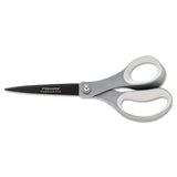 Fiskars® Performance Non-stick Titanium Softgrip Scissors, 8" Long, 3.1" Cut Length, Gray Offset Handle freeshipping - TVN Wholesale 