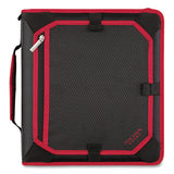 Five Star® Zipper Binder, 3 Rings, 2" Capacity, 11 X 8.5, Black-red Accents freeshipping - TVN Wholesale 