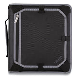 Five Star® Zipper Binder, 3 Rings, 2" Capacity, 11 X 8.5, Black-gray Accents freeshipping - TVN Wholesale 