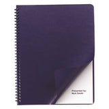 GBC® Leather Look Presentation Covers For Binding Systems, 11.25 X 8.75, Navy, 100 Sets-box freeshipping - TVN Wholesale 