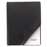 GBC® Leather Look Presentation Covers For Binding Systems, 11.25 X 8.75, Black, 100 Sets-box freeshipping - TVN Wholesale 
