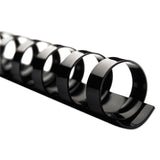 GBC® Combbind Standard Spines, 1-2" Diameter, 90 Sheet Capacity, Black, 100-box freeshipping - TVN Wholesale 