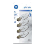 GE Incandescent C7 Night Light Bulb, 4 W, Clear, 4-pack freeshipping - TVN Wholesale 