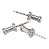 GEM® Aluminum Head Push Pins, Aluminum, Silver, 1-2", 100-box freeshipping - TVN Wholesale 