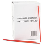 GEN Coffee Stirrer, 5.25", Plastic, Red-white, 1,000-box, 10 Boxes-carton freeshipping - TVN Wholesale 
