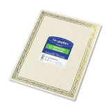 Geographics® Foil Stamped Award Certificates, 8.5 X 11, Gold Serpentine With White Border, 12-pack freeshipping - TVN Wholesale 