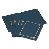 Certificate-document Cover, 12 1-2 X 9 3-4, Navy Blue, 6-pack