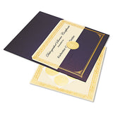Geographics® Ivory-gold Foil Embossed Award Certificate Kit, 8.5 X 11, Blue Metallic Cover, Gold Border, 6-kit freeshipping - TVN Wholesale 