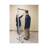 Ghent Acrylic Mobile Divider With Thermometer Access Cutout, 38.5" X 23.75" X 74.19", Clear freeshipping - TVN Wholesale 