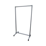 Ghent Acrylic Mobile Divider With Thermometer Access Cutout, 38.5" X 23.75" X 74.19", Clear freeshipping - TVN Wholesale 