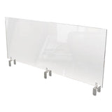 Ghent Clear Partition Extender With Attached Clamp, 29 X 3.88 X 18, Thermoplastic Sheeting freeshipping - TVN Wholesale 