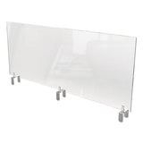 Ghent Clear Partition Extender With Attached Clamp, 36 X 3.88 X 18, Thermoplastic Sheeting freeshipping - TVN Wholesale 