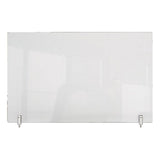 Ghent Clear Partition Extender With Attached Clamp, 48 X 3.88 X 18, Thermoplastic Sheeting freeshipping - TVN Wholesale 