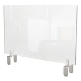 Ghent Clear Partition Extender With Attached Clamp, 36 X 3.88 X 30, Thermoplastic Sheeting freeshipping - TVN Wholesale 