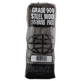 GMT Industrial-quality Steel Wool Hand Pads, #000 Extra Fine, Steel Gray, 16 Pads-sleeve, 12 Sleeves-carton freeshipping - TVN Wholesale 