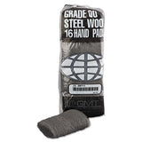 GMT Industrial-quality Steel Wool Hand Pads, #00 Very Fine, Steel Gray, 16 Pads-sleeve, 12-sleeves-carton freeshipping - TVN Wholesale 