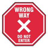 Accuform® Slip-gard Social Distance Floor Signs, 17 X 17, "wrong Way Do Not Enter", Red, 25-pack freeshipping - TVN Wholesale 