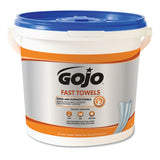 GOJO® Fast Towels Hand Cleaning Towels, 9 X 10, Blue, 225-bucket, 2 Buckets-carton freeshipping - TVN Wholesale 