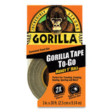 Gorilla Glue® Gorilla Tape, 1.5" Core, 1" X 10 Yds, Black freeshipping - TVN Wholesale 