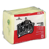 Brawny® Professional Dusting Cloths Quarterfold, 17 X 24, Yellow, 50-pack, 4 Packs-carton freeshipping - TVN Wholesale 