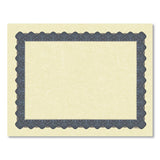 Great Papers!® Metallic Border Certificates, 11 X 8.5, Ivory-blue With Blue Border, 100-pack freeshipping - TVN Wholesale 