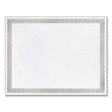 Great Papers!® Foil Border Certificates, 8.5 X 11, Ivory-silver, Braided With Silver Border, 15-pack freeshipping - TVN Wholesale 