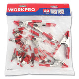 Workpro® Steel Spring Clamp Bulk Pack, (15) 0.75" Clamps, (5) 1" Clamps, Zinc-red, 20-pack freeshipping - TVN Wholesale 