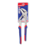 Workpro® Groove Joint Pliers, 12" Long, Ni-fe-coated Drop-forged Carbon Steel, Blue-red Soft-grip Handle freeshipping - TVN Wholesale 
