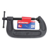 Workpro® Steel C-clamp, 4" Capacity, Black freeshipping - TVN Wholesale 