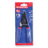 Workpro® Tapered Nose Spring-loaded Wire Strippers, 22 To 10 Awg (0.6 To 2.6 Mm), 6" Long, Metal, Blue-red Soft-grip Handle freeshipping - TVN Wholesale 