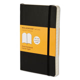 Classic Softcover Notebook, 1 Subject, Quadrille Rule, Black Cover, 8.25 X 5, 192 Sheets