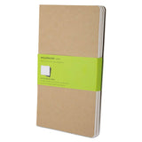 Cahier Journal, 1 Subject, Unruled, Brown Kraft Cover, 8.25 X 5, 80 Sheets, 3-pack