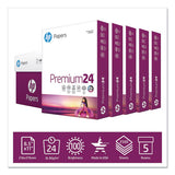HP Papers Premium24 Paper, 98 Bright, 24lb, 8.5 X 11, Ultra White, 500 Sheets-ream, 5 Reams-carton freeshipping - TVN Wholesale 